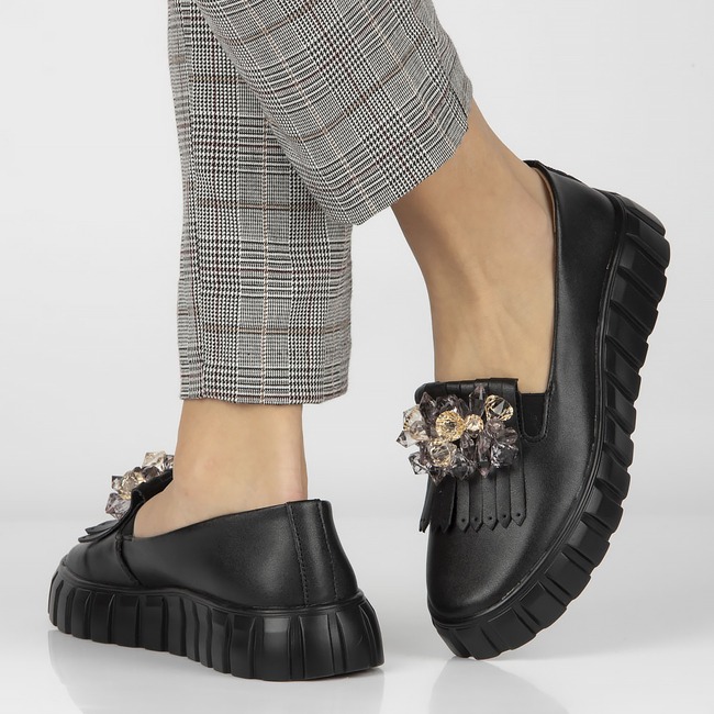 Leather shoes Filippo DP4593/23 BK black