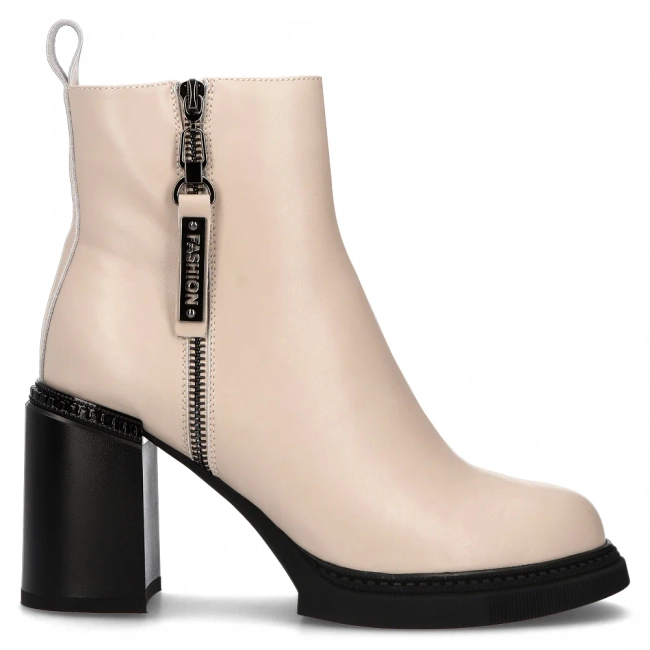 Leather ankle boots Filippo DBT6641/24 BE beige