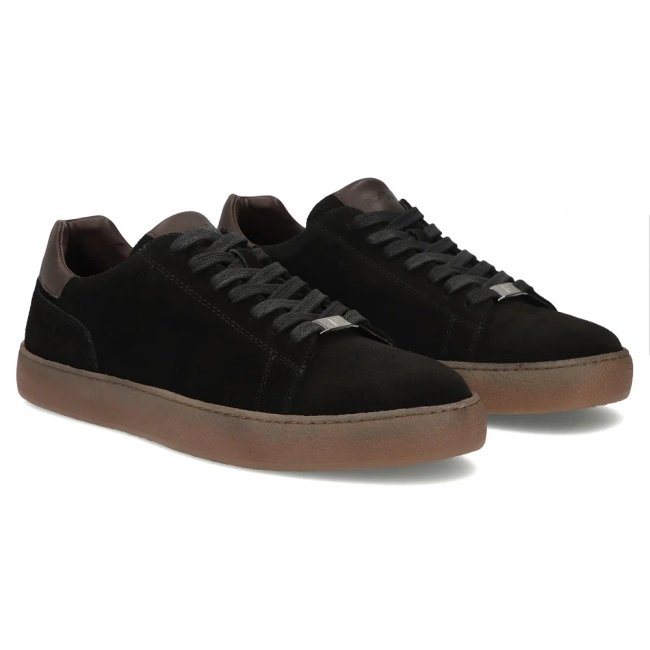 Skórzane sneakersy Filippo MP8272/26 BK czarne