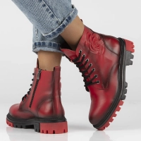 Ankle Boots leather Artiker 53C0796 red