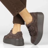 Skórzane sneakersy Filippo DP7987/26 D BR brązowe