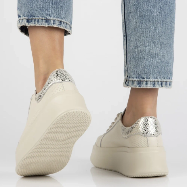 Leather sneakers Filippo DP6793/25 BE beige