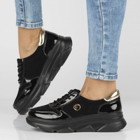 Leather Sneakers Filippo DP3185/23 BK black