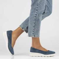 Skórzane półbuty na platformie Filippo DP6768/25 NV granatowe