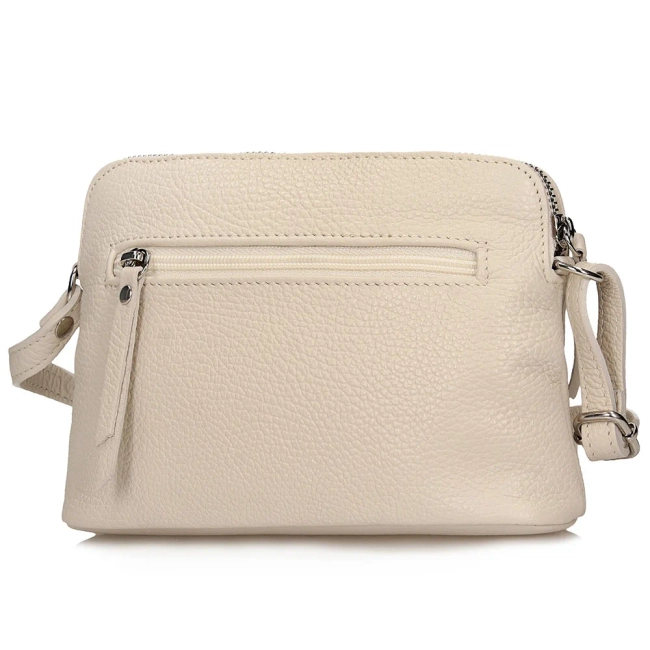 Leather handbag Toscanio F197 cream