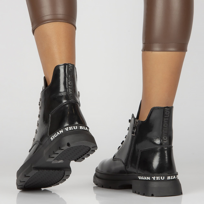 Leather boots Filippo DBT3063/22 BK black