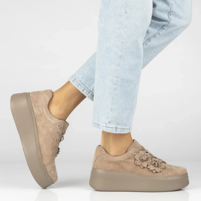 Leather sneakers Filippo DP7987/26 BE beige