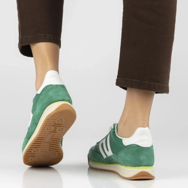 Skórzane sneakersy Filippo DP7686/26 GE zielone
