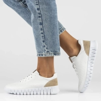 Skórzane sneakersy Filippo DP6035/24 WH białe