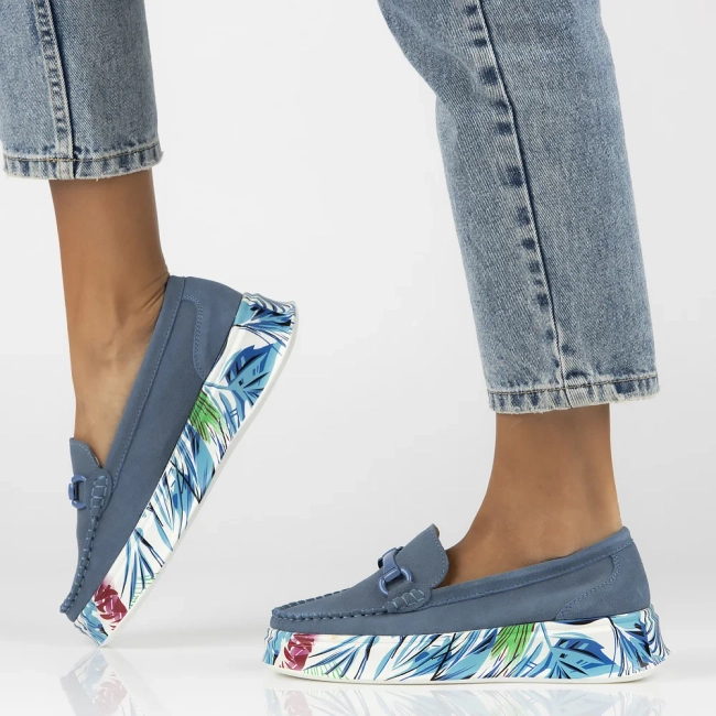 Leather shoes Filippo DP6703/25 BL blue