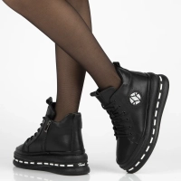 Leather ankle boots Filippo DBT7120/25 BK black