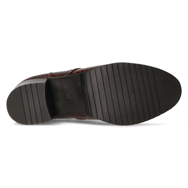 Leather ankle boots Filippo 546 brown crocodile