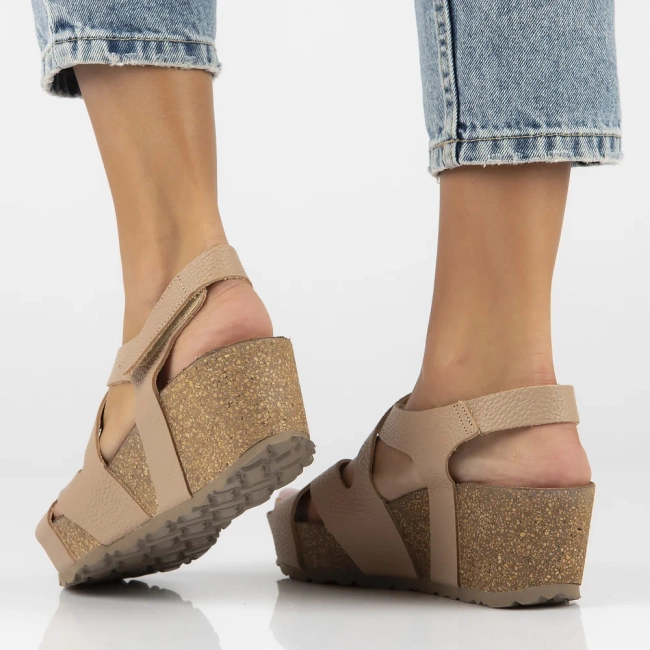 Leather sandals Yokono BARI-303 OPA PARDO pink