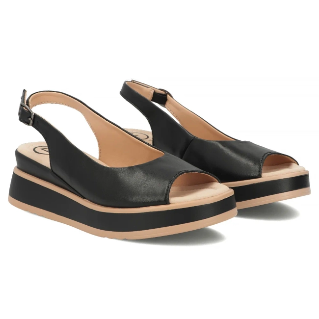 Leather sandals Filippo DS6153/26 BK black