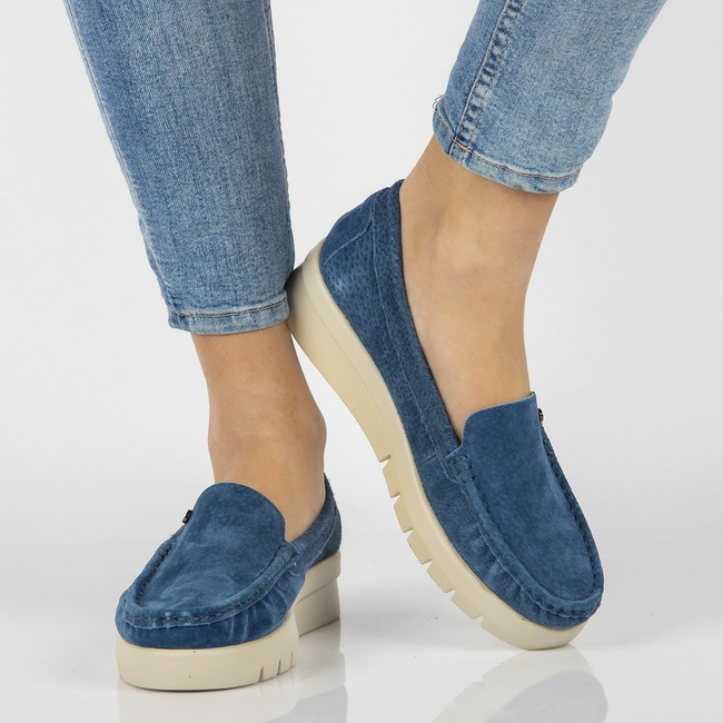 Leather loafers Filippo DP2031/21 BL blue