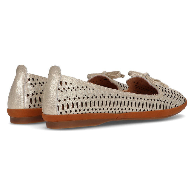 Leather openwork lords Filippo DP2034/21 GO gold