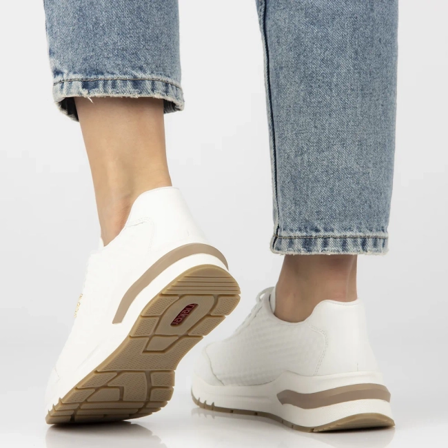 Sneakersy Rieker M6608-80 białe