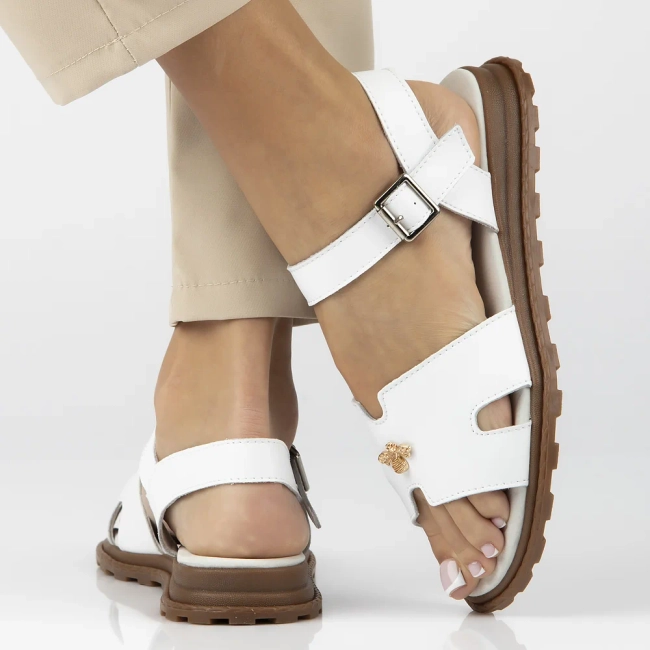 Leather sandals Filippo DS7031/25 WH white