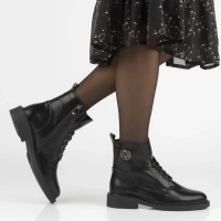 Leather ankle boots Filippo DBT7153/25 BK black