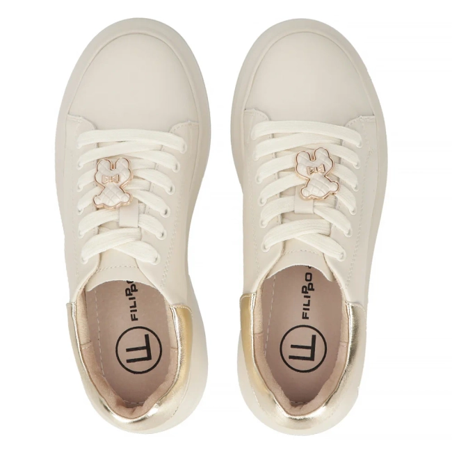 Leather sneakers Filippo DP6807/25 BE beige