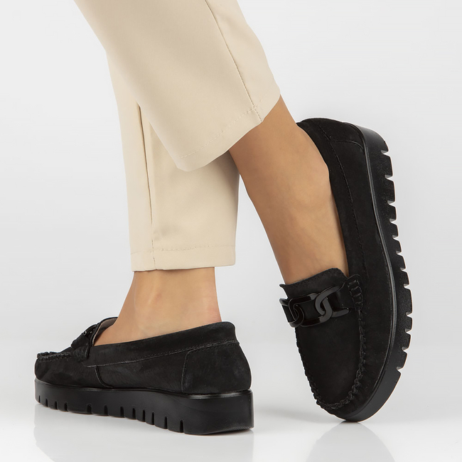 Leather loafers Filippo DP3334/23 BK black