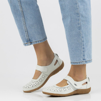 Leather shoes Vinceza DP093/17 WH white