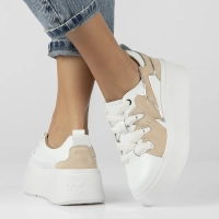 Leather sneakers Filippo DP6684/25 WH white