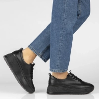 Skórzane sneakersy Filippo DP8006/26 BK czarne