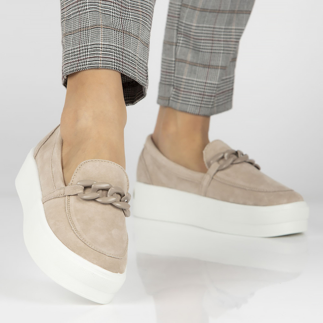 Leather shoes Filippo DP4484/23 BE beige