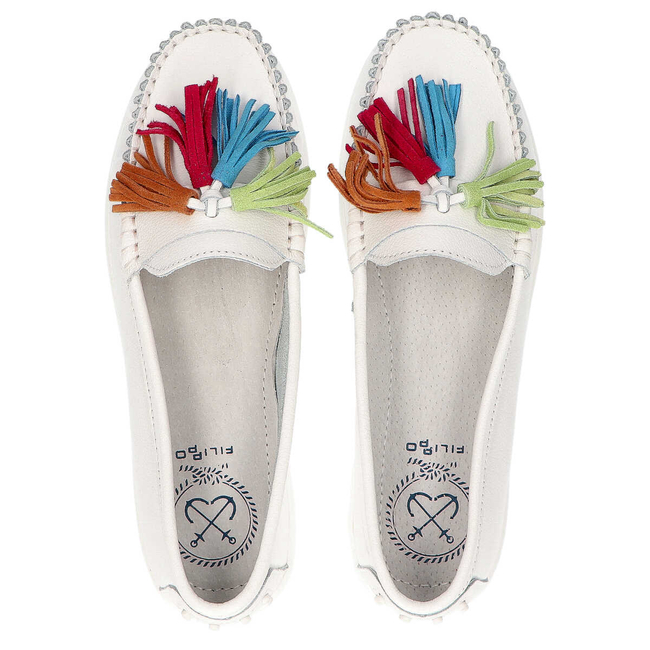 Leather loafers Filippo DP1261/20 WH white