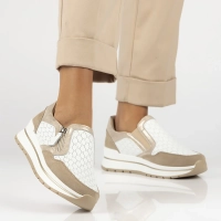 Leather shoes Filippo DP6777/25 WH BE white beige