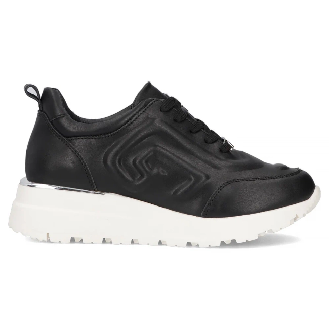 Leather sneakers Filippo DP6849/25 BK black