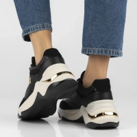 Skórzane sneakersy Filippo DP7766/26 BK czarne