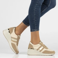 Skórzane sneakersy Filippo DP6046/24 BE beżowe