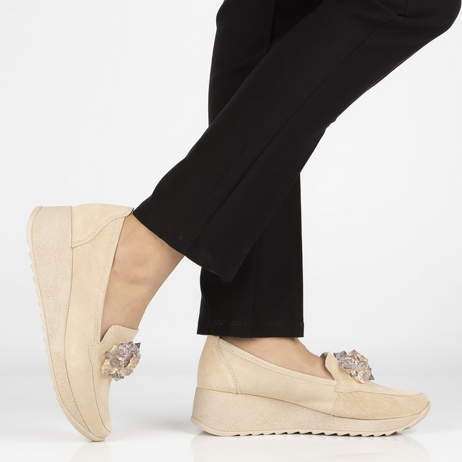 Leather shoes Filippo DP4563/23 BE beige