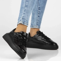 Leather sneakers Filippo DP6766/25 BK black