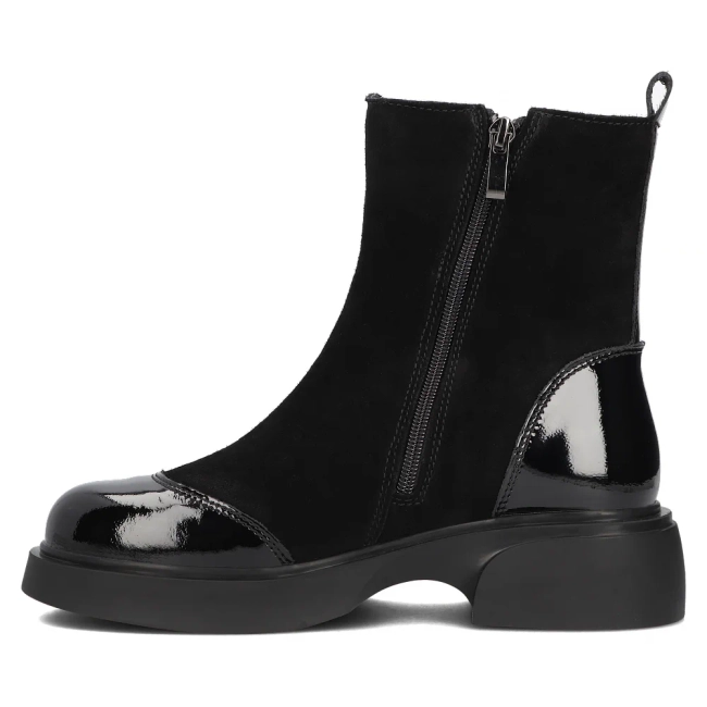 Leather ankle boots DBT6365/24 BK black