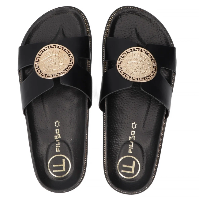 Slippers Filippo DK6972/25 BK black