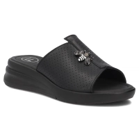 Leather flip-flops Filippo DK7644/26 BK black