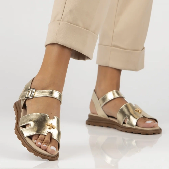 Leather sandals Filippo DS7031/25 GO gold