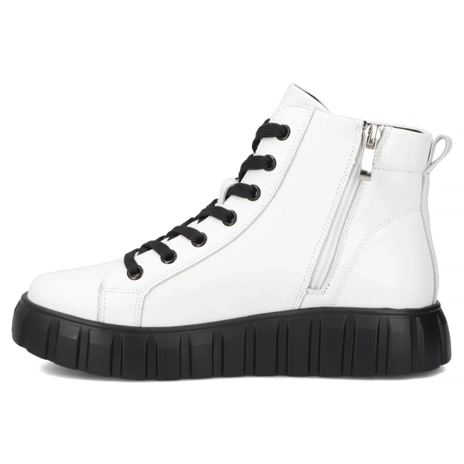 Skórzane trzewiki Filippo DBT4146/25 WH białe