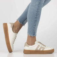 Skórzane sneakersy Filippo DP6798/25 WH BE białe