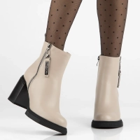 Leather ankle boots Filippo DBT6641/24 BE beige