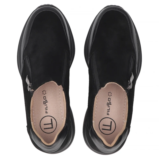 Leather shoes Filippo DP6473/25 BK black