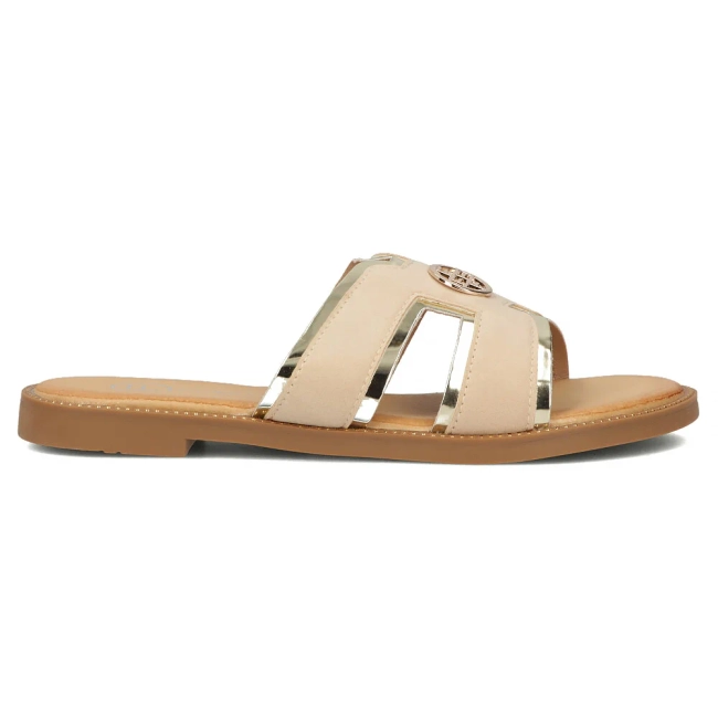 Klapki Filippo DK6921/25 BE beżowe