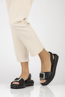 Leather sandals Filippo DS3902/22 BK black