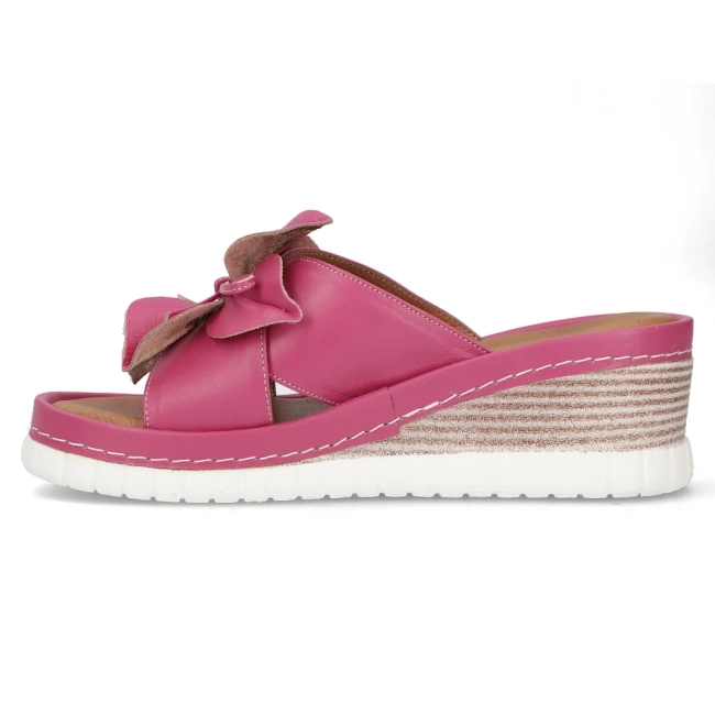 Leather flip-flops Artiker 52C0506 pink
