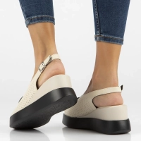 Leather sandals Filippo DS6074/25 BE beige