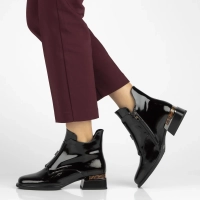 Leather ankle boots Filippo DBT7387/25 BK black