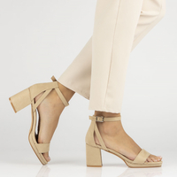 Sandały na obcasie Filippo DS4488/23 BE beżowe